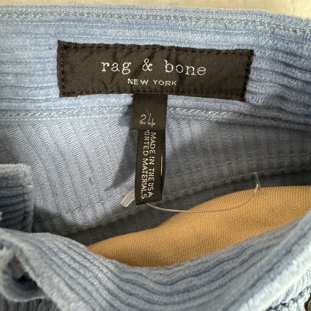 Rag & Bone Riviera High Waist Ankle Straight Corduroy Jeans Size 24 Baby blue - Picture 6 of 15